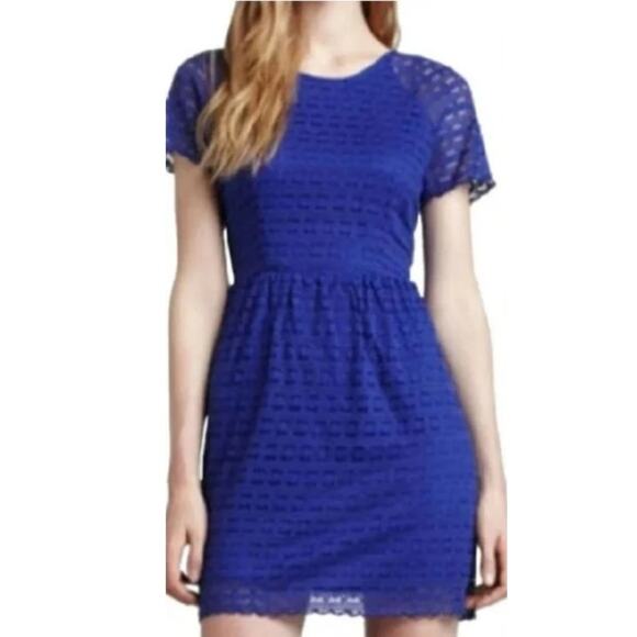 Free People- Women's Blue Lace Detailed dress- size 8 - Picture 2 of 11